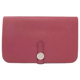 Hermès Hermes Dogon GM Long Wallet Red