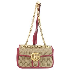 Gucci 446744 GG Marmont Bolso de Hombro Roja