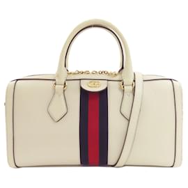 Bolsa 2-Way Gucci Ophidia Branco Vermelho Azul marinho