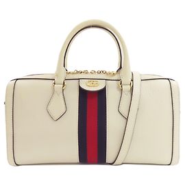 Gucci Ophidia 2-Way Handbag White Red Navy blue