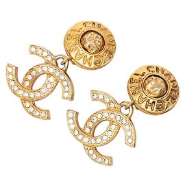 Orecchini Swing rotondi con logo Coco Mark Chanel D'oro