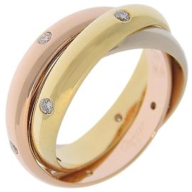 Anel Trinity da Cartier em ouro 18K Rosa Branco Amarelo