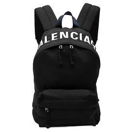Balenciaga Logo Backpack Black