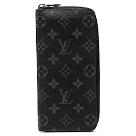 Louis Vuitton Monogram Eclipse Long Wallet Brown Black