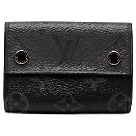Portafoglio compatto Louis Vuitton Monogram Eclipse Reverse Discovery Marrone