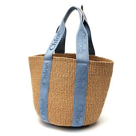 Chloé x Mifco Collaboration Woody Large Basket Bag Blue