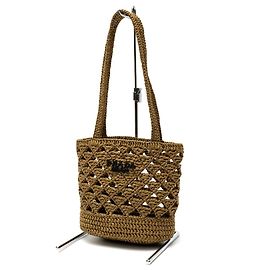 Sac cabas en crochet Prada Beige