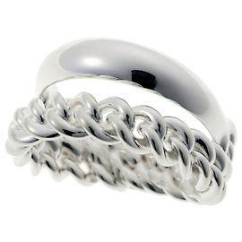 Hermès Hermes Boucles Sellier Inflexible Ring Silber