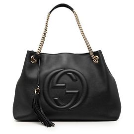 Gucci Interlocking G Soho Chain Tote Bag Black