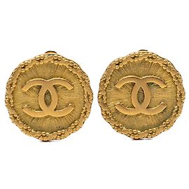 Orecchini tondi vintage Chanel Coco Mark D'oro
