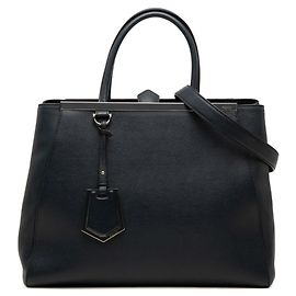 Fendi Toujours Handbag in Navy Leather Navy blue