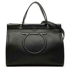 Salvatore Ferragamo Gancini Handbag Black