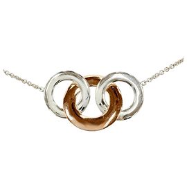 Tiffany & Co. 1837 Interlocking Multi Circle Halskette lang Silber Golden