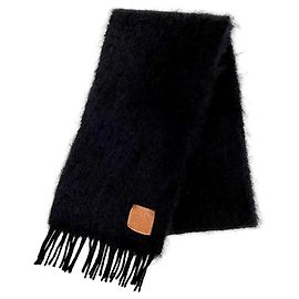 Stola lunga in lana mohair Loewe nero Nero