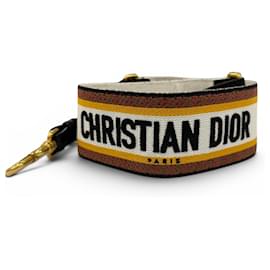 Christian Dior Embroidered Shoulder Strap Black Orange