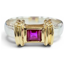 Tiffany & Co Tiffany Vintage Stacking Band Ring Silvery Golden