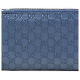 Gucci Blue Leather Coin Purse Blue