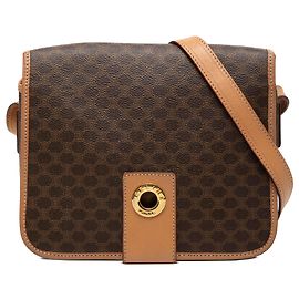 Céline Celine Bolsa transversal em canvas revestido Macadam marrom Marrom