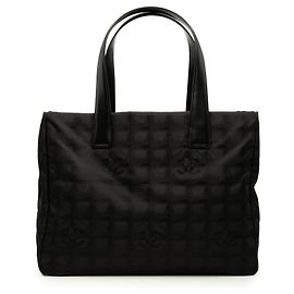 Chanel Black New Travel Line Nylon Tote Black