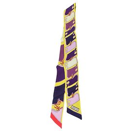 Lenço de seda Twilly Hermès Yellow Camails Amarelo