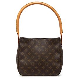 Louis Vuitton Marrom Monogram Looping MM Marrom