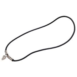 Colar choker Hermès Vive L Idee em prata banhada a paládio com pingente de coração Prata