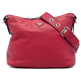 Borsa a tracolla Prada Red Vitello Daino Rosso