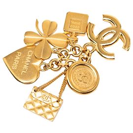 Chanel Icon Charm CC Brosche Vergoldet Golden