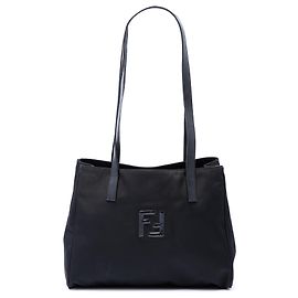 Fendi Black FF Nylon Tote Black