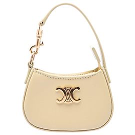 Céline Bolsa Triomphe Tilly em couro de vitelo micro brilhante amarelo Celine Outro Amarelo