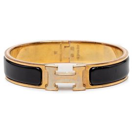 Hermès Bracelet jonc Hermes Click H PM Doré