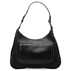 Bolsa de couro preto e lona Salvatore Ferragamo Preto