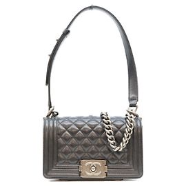 Chanel A67085 Caviar Boy Small Shoulder Bag Noir