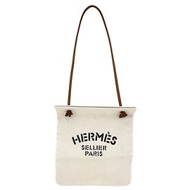 Hermès Sac cabas Hermes Aline MM Marron Beige