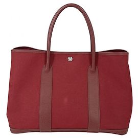 Hermès Hermes Garden Party PM Handbag Pink Dark red Purple