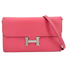 Hermès Hermes Constance Long To Go Wallet Pink