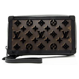 Louis Vuitton Monogram Canvas Tuffetage Soft Trunk Clutch Schwarz
