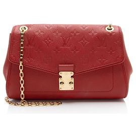 Bolso de Hombro Louis Vuitton Monogram Empreinte Saint Germain PM Roja