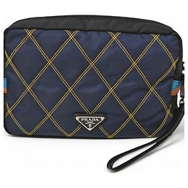 Clutch Prada in Navy Black Nero