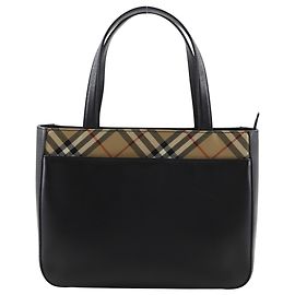 Burberry Nova Check Tote Bag Black