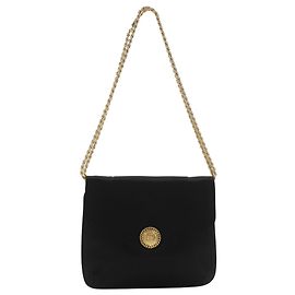 Céline Borsa a tracolla con catena in raso nero Celine Nero