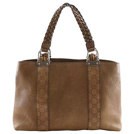 Sac cabas Gucci Bamboo Bar Marron