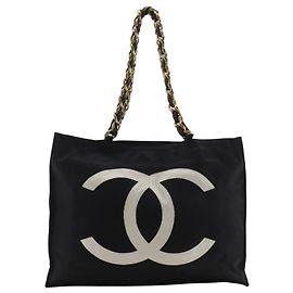 Borsa Tote Chanel Coco Mark Nero