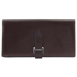 Hermès Hermes Bearn Soufflé Long Wallet Brown
