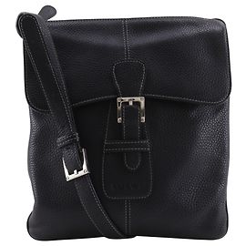 Loewe Leather Shoulder Bag Black
