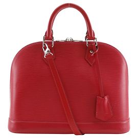 Louis Vuitton Alma PM Handbag Red