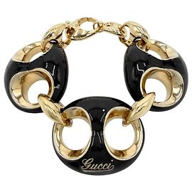 Bracciale Marina Chain Gucci Nero D'oro