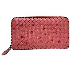 Langer Bottega Veneta Ledergeldbörse Pink