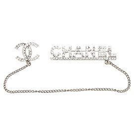 Broche Logotipo Coco Mark Chanel Prata