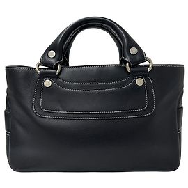 Céline Celine Black Leather Handbag Black